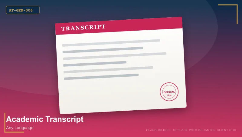 Academic Transcript document